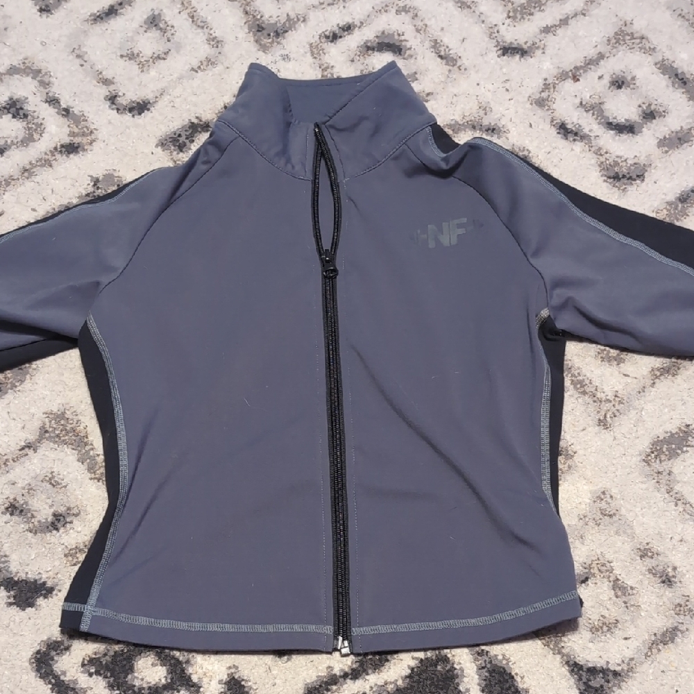 "Nasty Fit" Gray Full-Zip Crop Jacket - Medium